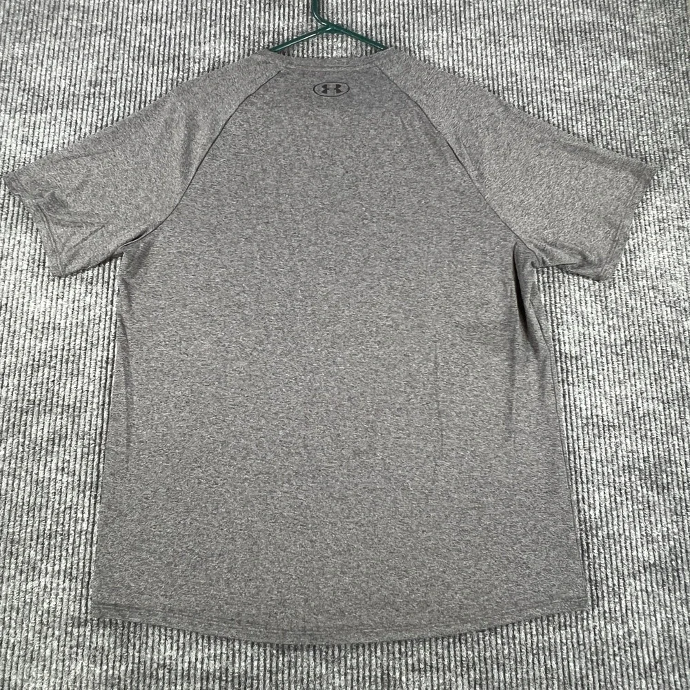 Under Armour Shirt Mens Large Gray Short Sleeve Tech Soft Active Gym‎ Casual